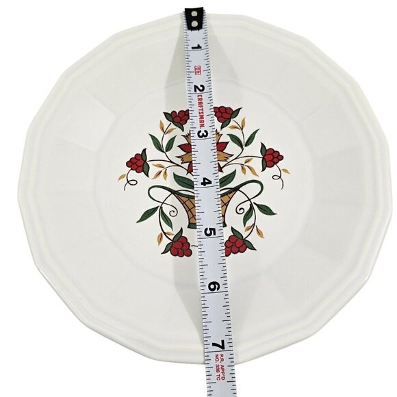 Homer Laughlin USA Bayberry Floral Basket 7" Salad Luncheon Plates - Set of 5 - Picture 6 of 16